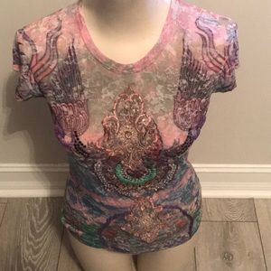 Spy Exchange Short Sleeve Woman’s Top Size M